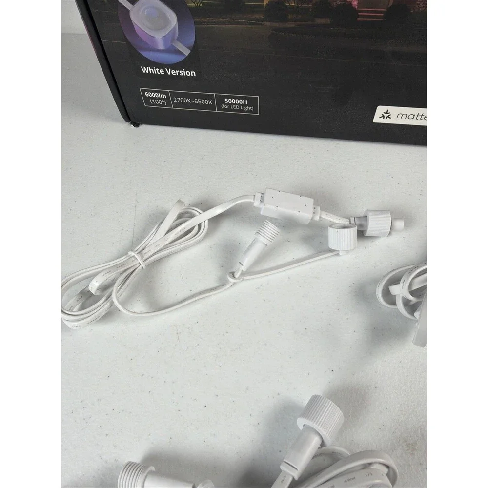 ONE Govee Permanent Outdoor Lights Pro WHITE 4 Ft Extension (H706C Series) New